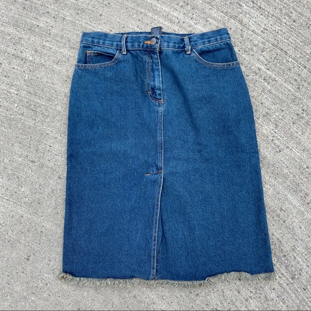 midi denim skirt ~